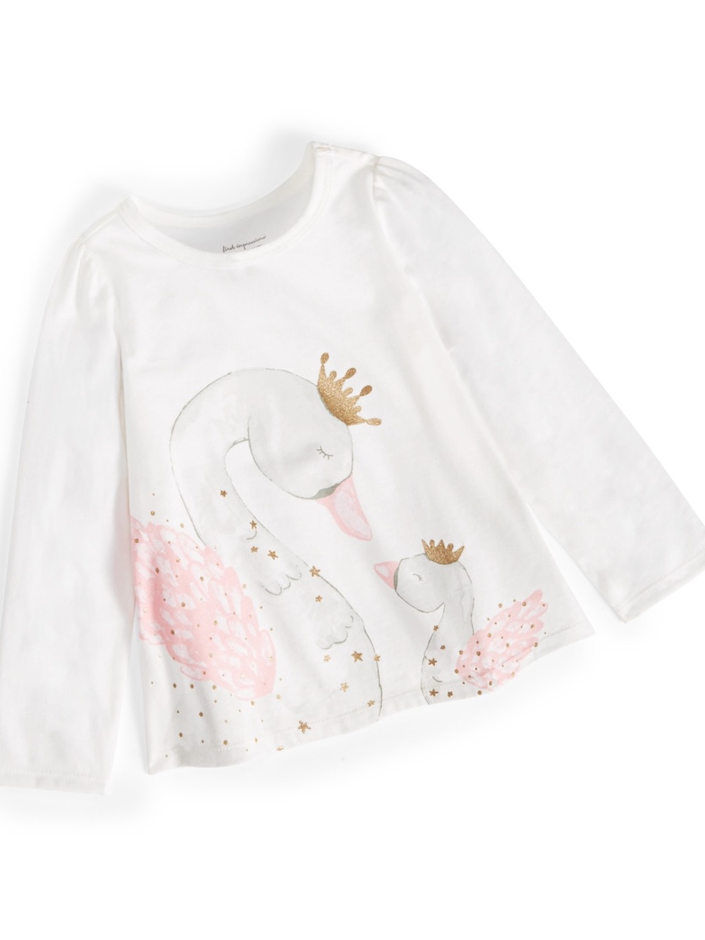 First Impressions Baby Girls Princess Swans Shirt